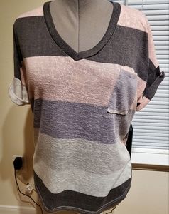 Slub V-Neck Top